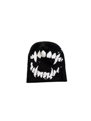 CTRL WORLD Graphic Monochrome Knit Beanie