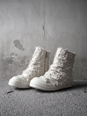 CTRL WORLD Distressed Phantom High Top Boots