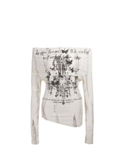 CTRL WORLD Gothic Lace-Up Off-Shoulder Punk Top