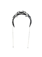 CTRL WORLD Silver Bat Wing Chain Headband