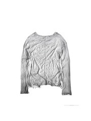 CTRL WORLD Distressed Gradient Long-Sleeve Top
