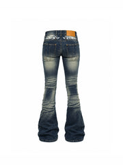 CTRL WORLD Shadow Fade Low Rise Bootcut Denim Jeans