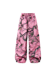 CTRL WORLD Pink Phantom Forest Wide-Leg Cargo Pants