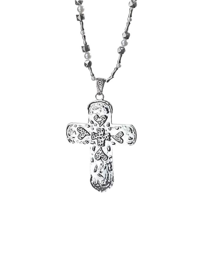 Gothic Cross Long Necklace