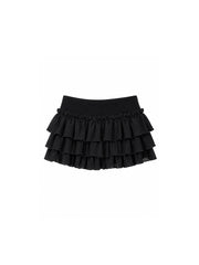 CTRL WORLD Mist Shadow Tiered Ruffle Mini Skirt