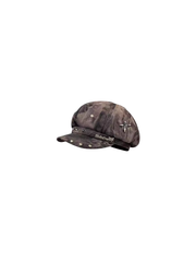 CTRL WORLD Leopard Patch Distressed Baker Boy Hat