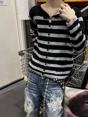 CTRL WORLD Eclipse Stripe Cardigan