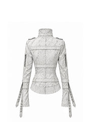 CTRL WORLD Phantom Dominion Distressed Gothic Harness Jacket