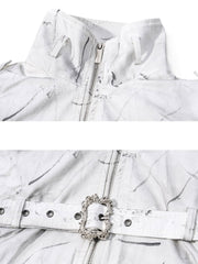 CTRL WORLD Phantom Dominion Distressed Gothic Harness Jacket