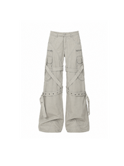 CTRL WORLD Tactical Cargo Pants Wide Leg Utility Trousers