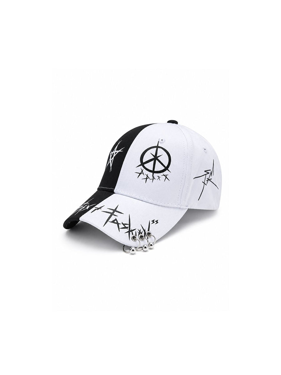 CTRL WORLD Monochrome Graffiti Ring Baseball Cap