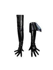 CTRL WORLD Black Seraph Sculpted Opera Gloves