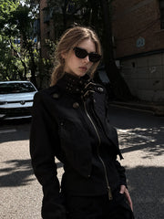 CTRL WORLD Shadow Regiment Military Stand Collar Jacket