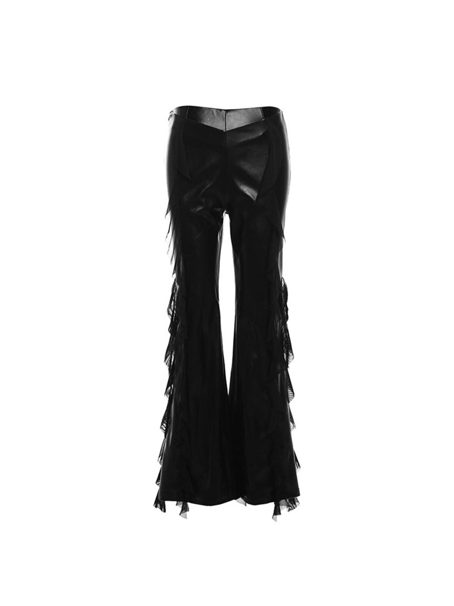 CTRL WORLD Shadow Phantom Layered Flare Pants