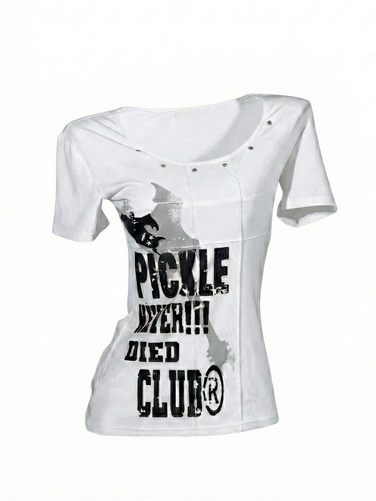 CTRL WORLD "DIED CLUB" Metal Eyelet Graphic T-Shirt
