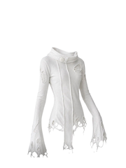 CTRL WORLD Distressed Slim Fit Knit Top