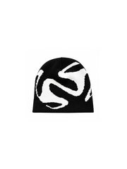 CTRL WORLD Graphic Monochrome Knit Beanie