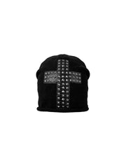 CTRL WORLD Studded Abyss Cross Knit Beanie