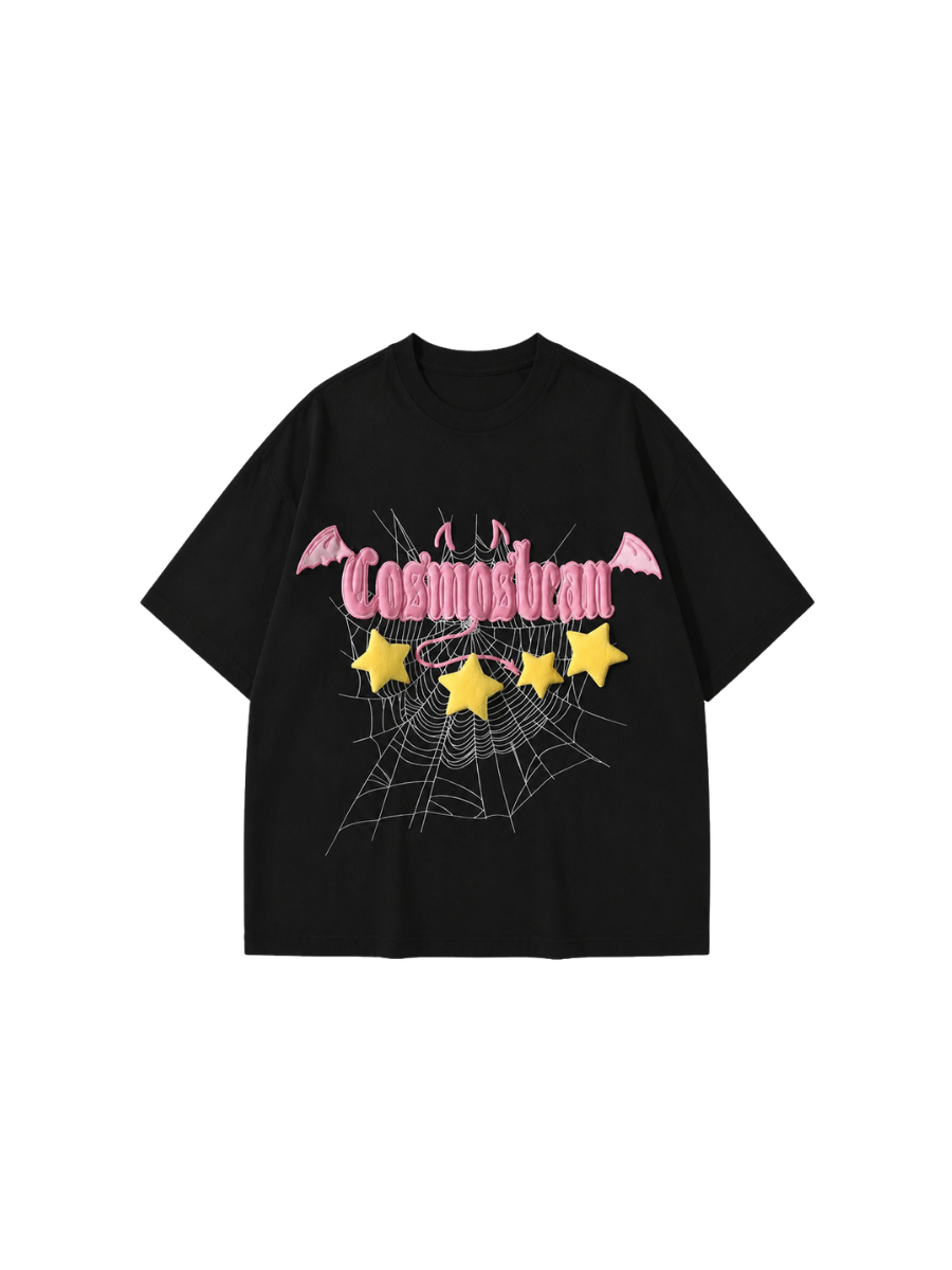 CTRL WORLD Cosmic Angel Webbing Print Graphic T-shirt
