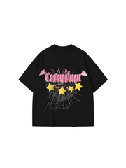 CTRL WORLD Cosmic Angel Webbing Print Graphic T-shirt