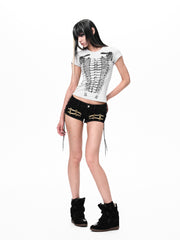CTRL WORLD Napoleon Print Distressed Tee
