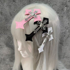 CTRL WORLD Gothic Skull Cross Hair Clip