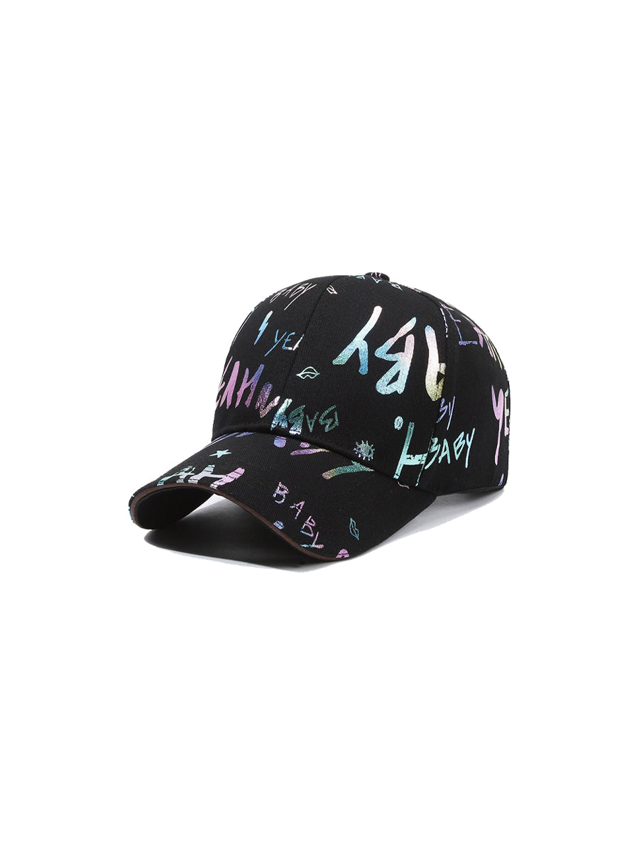 CTRL WORLD Graffiti Print Baseball Cap