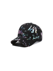 CTRL WORLD Graffiti Print Baseball Cap