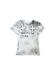 CTRL WORLD Chaos Cross Washed Short Sleeve Top