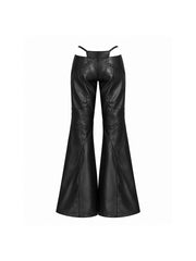 CTRL WORLD Abyss Phantom Leather Flare Pants