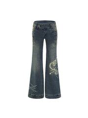 CTRL WORLD Vintage Flared Denim Pants