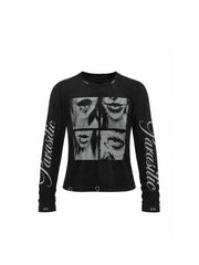 CTRL WORLD Dark Vision Graphic Long Sleeve Top