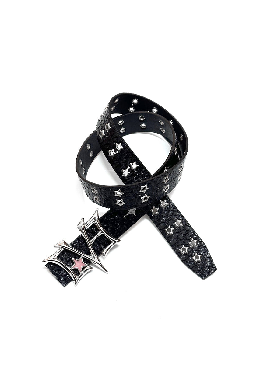 CTRL WORLD Starry Studded Gothic Leather Belt