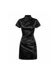 CTRL WORLD Midnight Qipao Assassin Halloween Costume Set