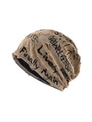 CTRL WORLD "Phantom Script" Distressed Graffiti Beanie