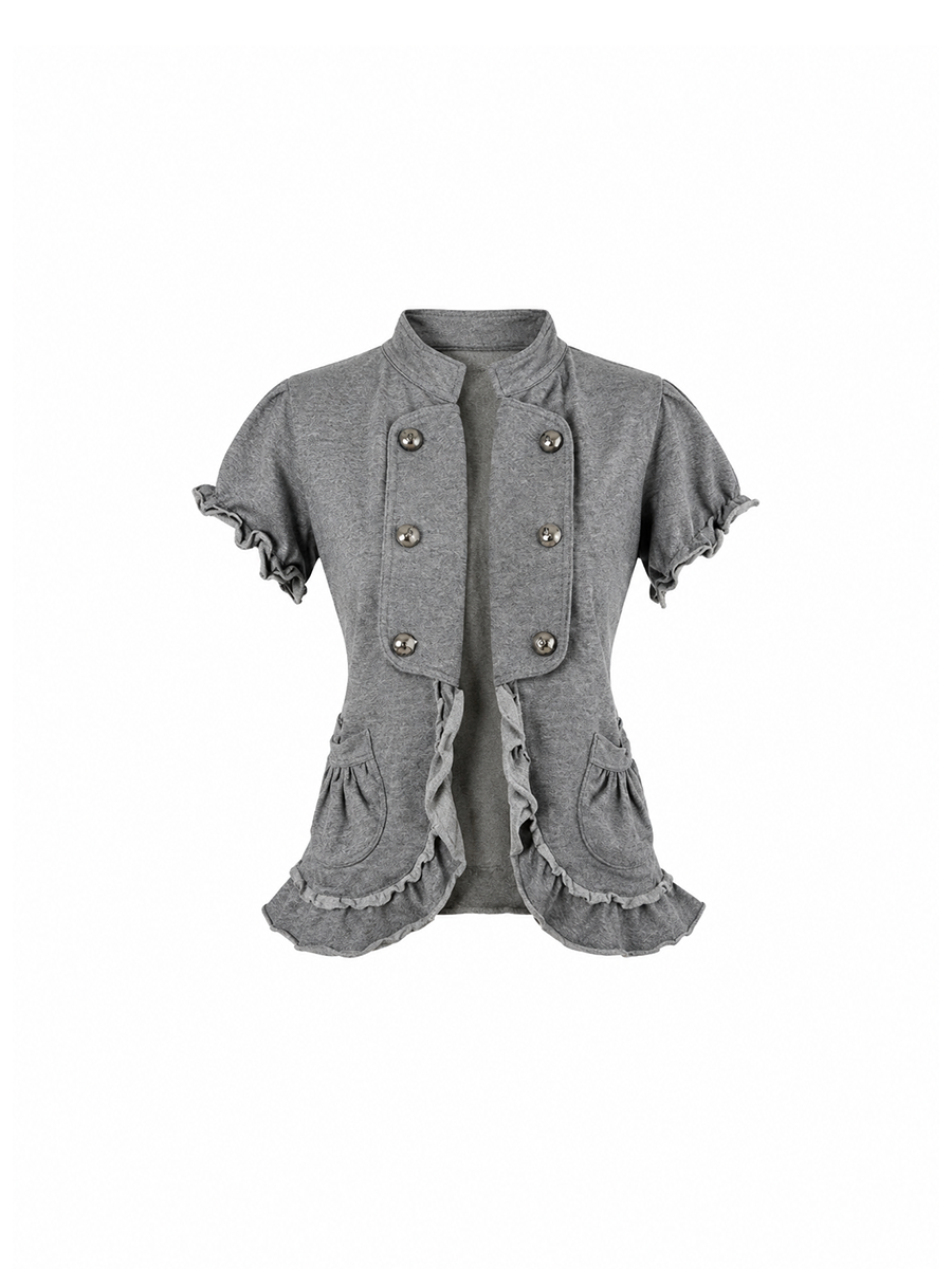 CTRL WORLD Chrome Doll Ruffle Short-Sleeve Jacket