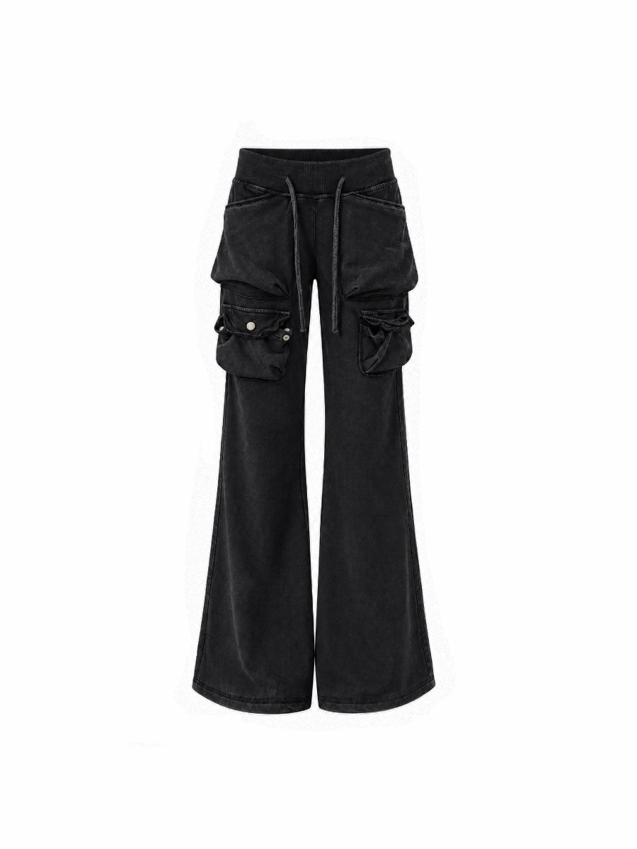 CTRL WORLD Low-rise Cargo Flare Pants