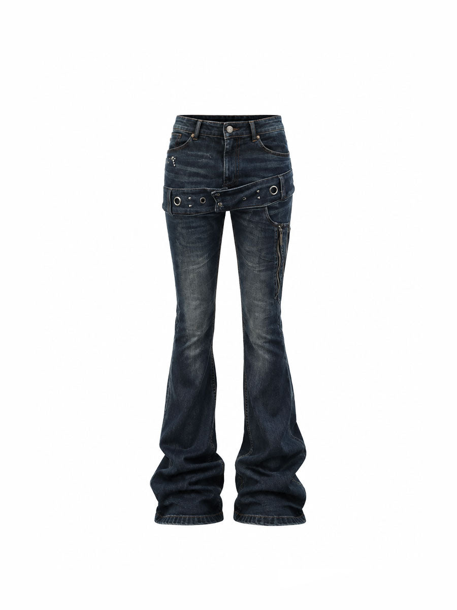 CTRL WORLD Rogue Hardware Flare Jeans