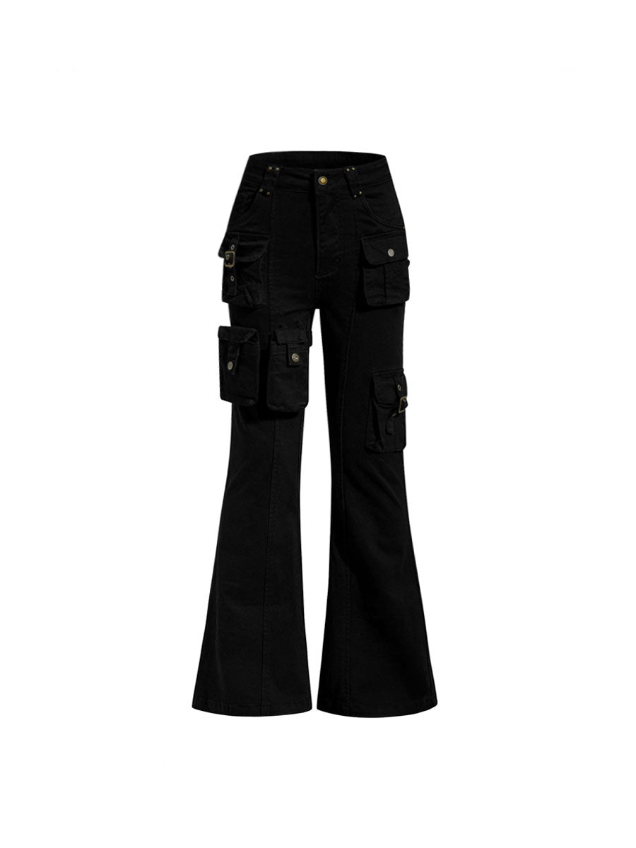 CTRL WORLD Tactical Phantom Multi Pocket Flare Cargo Pants