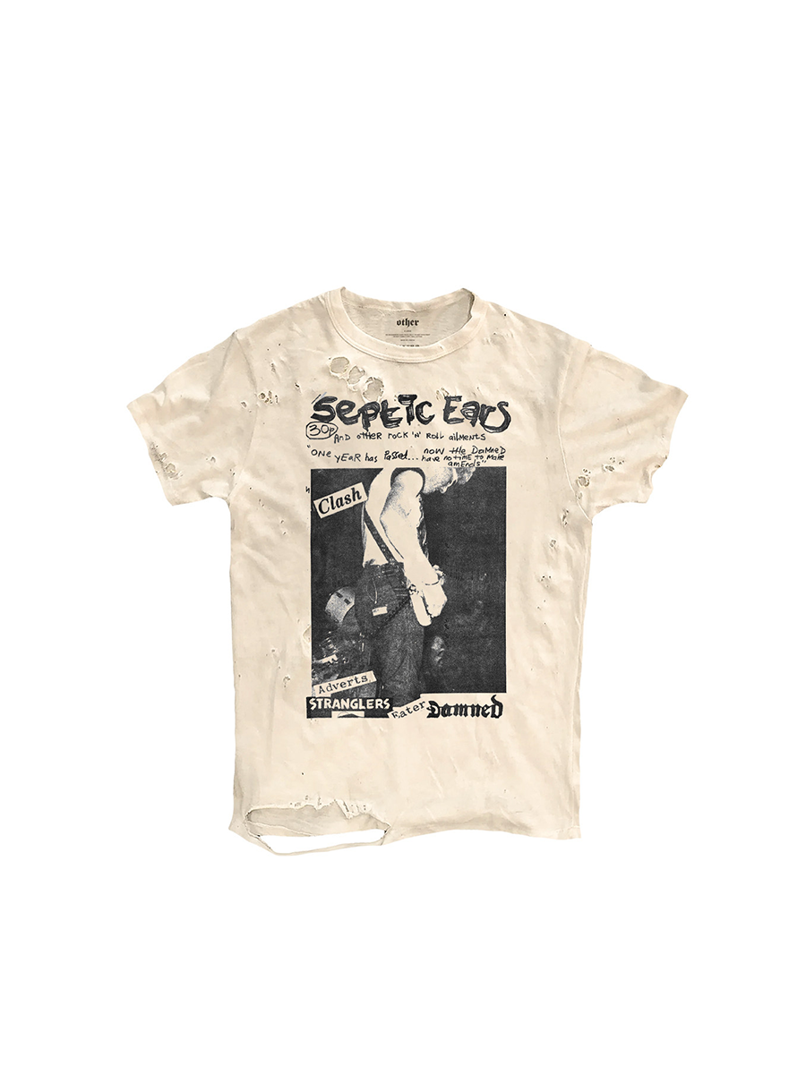 CTRL WORLD Vintage Punk Graphic Destroyed T Shirt