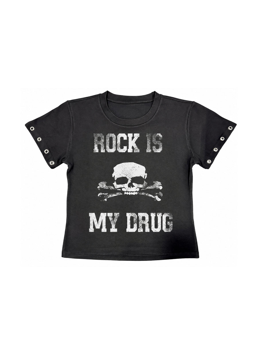 CTRL WORLD Chaos Skull Key Eyelet T-Shirt