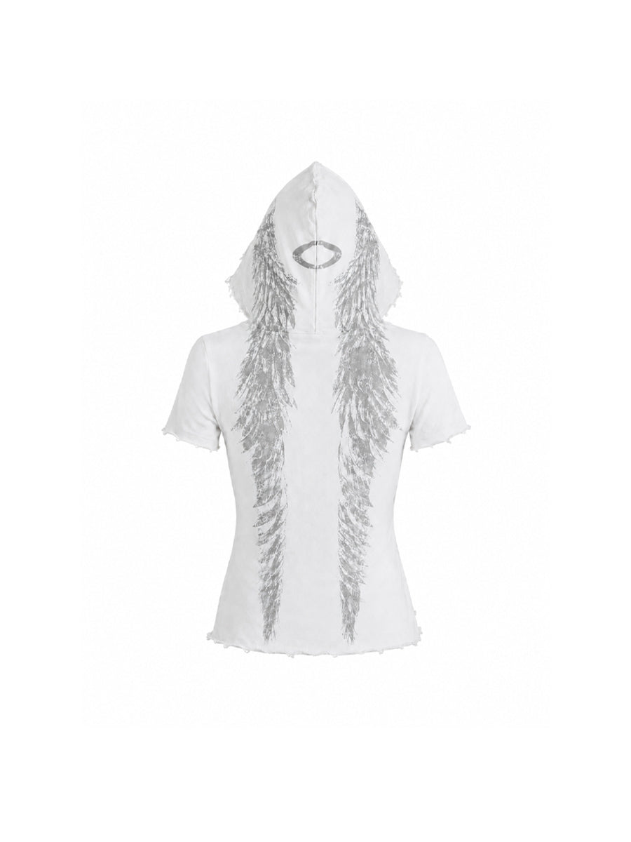 CTRL WORLD Thermal Seraph Wing Hooded Zip Top