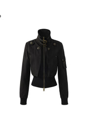 CTRL WORLD Shadow Regiment Military Stand Collar Jacket