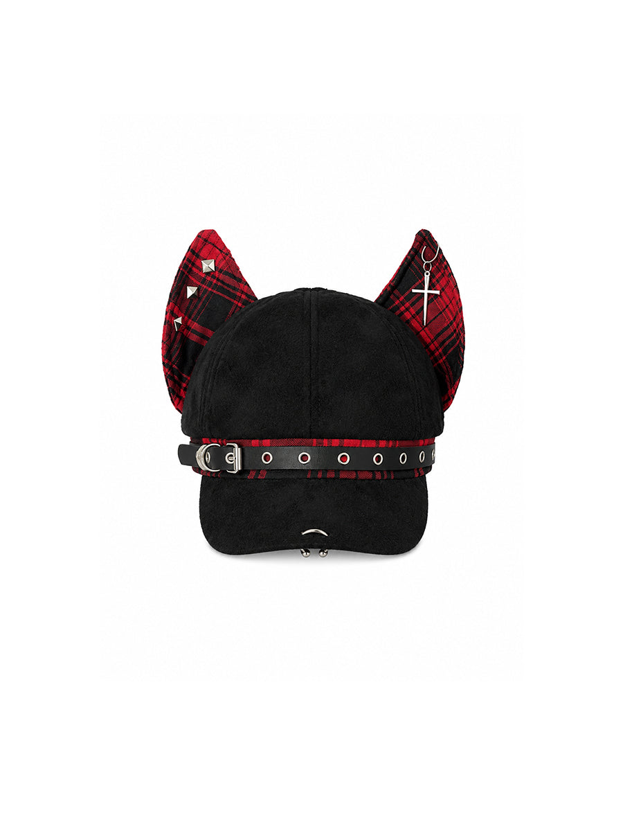 CTRL WORLD Doberman Ear Buckle Strap Beret Hat