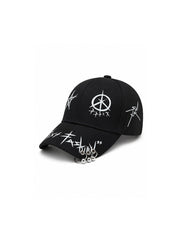 CTRL WORLD Monochrome Graffiti Ring Baseball Cap