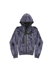 CTRL WORLD Distressed Waxed Hooded Jacket