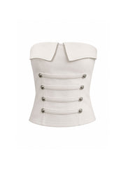 CTRL WORLD Off Shoulder Military Style Tube Top