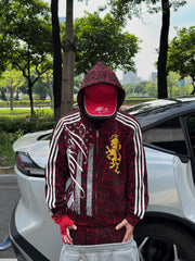 CTRL WORLD Shadow Leopard Royal Crest Zip Hoodie Jacket