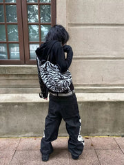 CTRL WORLD Zebra Phantom Studded Backpack